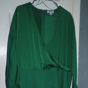 Cushnie × Target Emerald Green Asymmetrical Wrap Dress